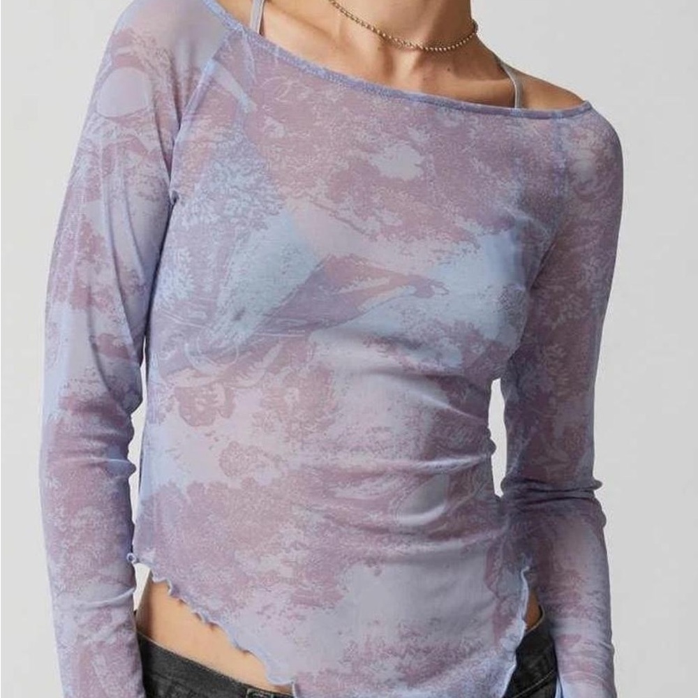 Women's Sheer Long Sleeve Top
